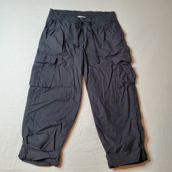 James Perse Standard Women's Size 2 (US - M) Cuffed Cargo Pants Black WPR1339 - Picture 4 of 9